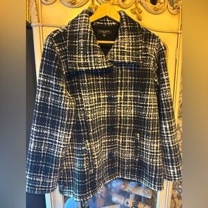 Black and White Plaid Women's Jacket